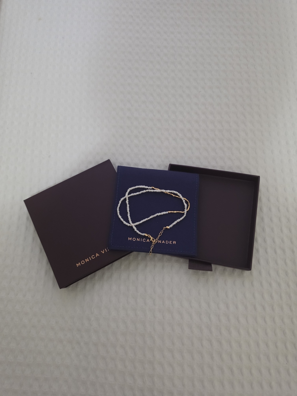 Monica Vinader Mini Nugget Pearl Beaded Necklace
